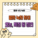 말차 녹차 차이 : 건강과 다이어트를 위한 완벽 비교 가이드 🍵 (녹차 vs 말차) 3 말차 녹차 차이 효능 효과 비교 특징