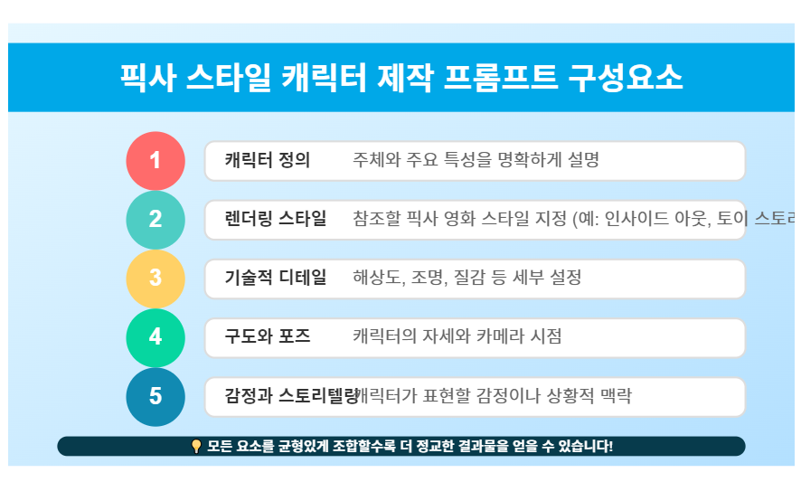 챗GPT로 구현하는 픽사 스타일 3D 피규어 제작의 모든 것: 지브리 말고 다른 스타일 🎨 2 챗지피티로 픽사 스타일 피규어 만들기: 효과적인 프롬프트 작성법